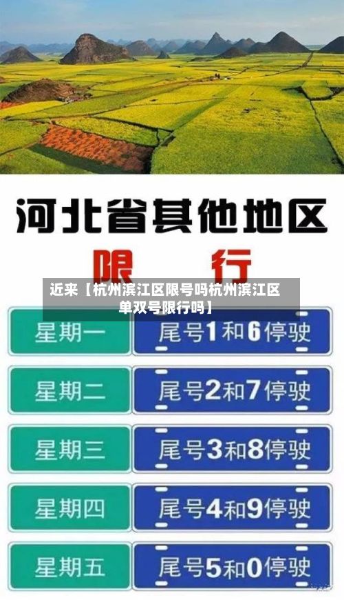 近来【杭州滨江区限号吗杭州滨江区单双号限行吗】