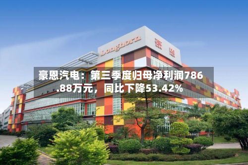 豪恩汽电：第三季度归母净利润786.88万元，同比下降53.42%-第2张图片