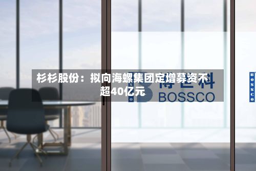 杉杉股份：拟向海螺集团定增募资不超40亿元-第2张图片