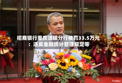招商银行重庆涪陵分行被罚33.5万元：违反金融统计管理规定等