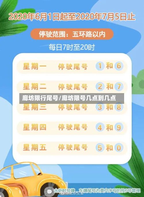 廊坊限行尾号/廊坊限号几点到几点