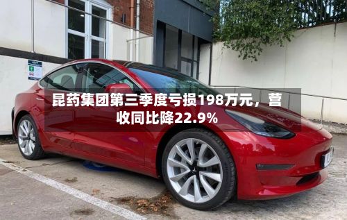 昆药集团第三季度亏损198万元，营收同比降22.9%