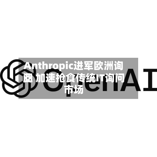 Anthropic进军欧洲询问业 加速抢食传统IT询问市场